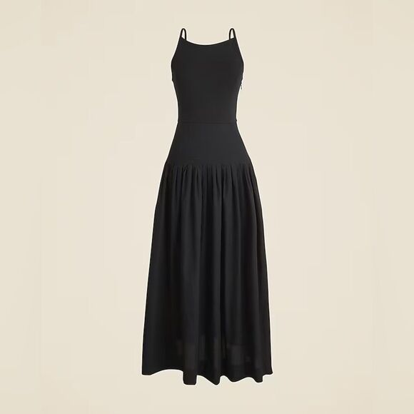 NWT J CREW Pintuck mixy dress in black - Picture 3 of 7